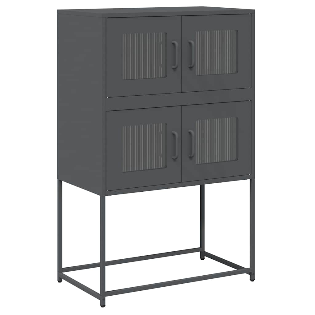 vidaXL Komoda wysoka Antracyt 68x39x107 cm Stal