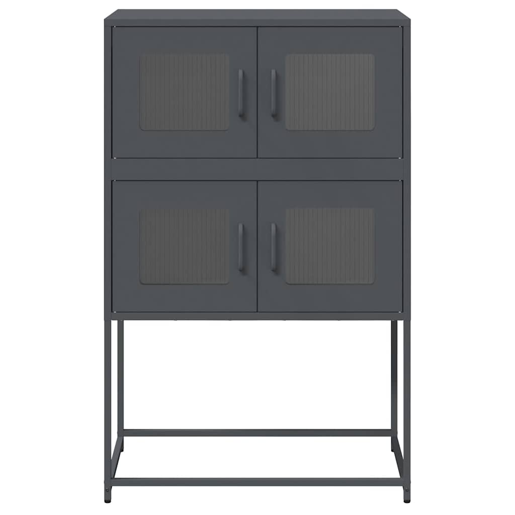 vidaXL Komoda wysoka Antracyt 68x39x107 cm Stal