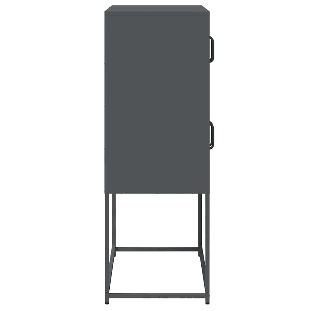 vidaXL Komoda wysoka Antracyt 68x39x107 cm Stal