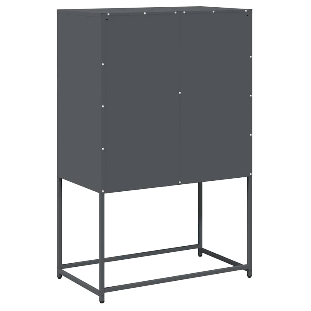 vidaXL Komoda wysoka Antracyt 68x39x107 cm Stal