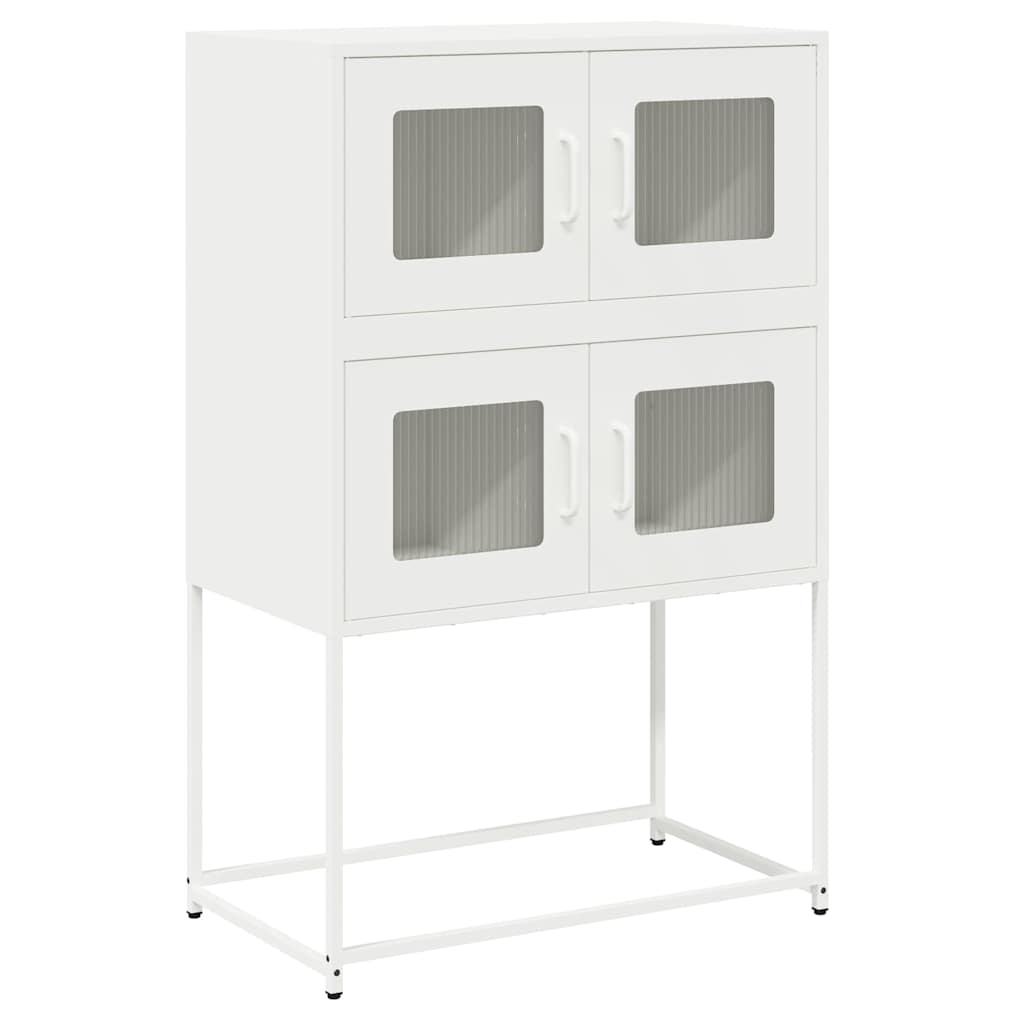 vidaXL Komoda biała 68x39x107 cm stal