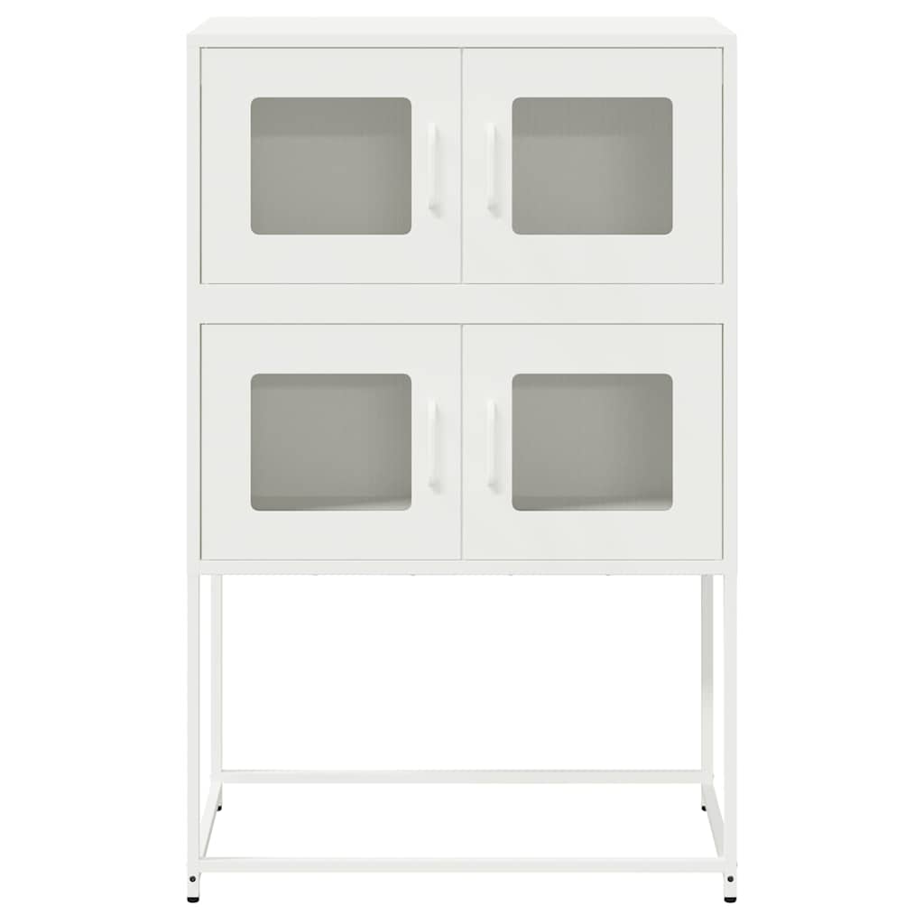 vidaXL Komoda biała 68x39x107 cm stal
