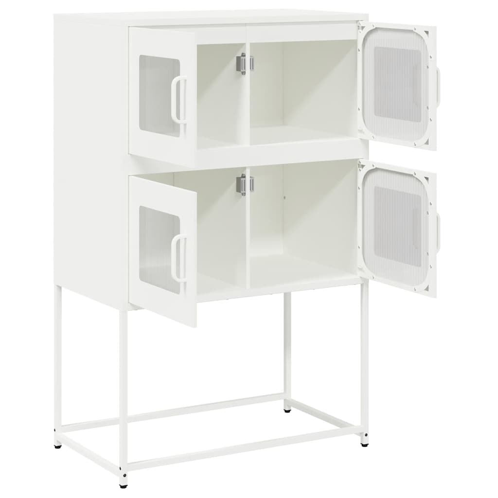 vidaXL Komoda biała 68x39x107 cm stal