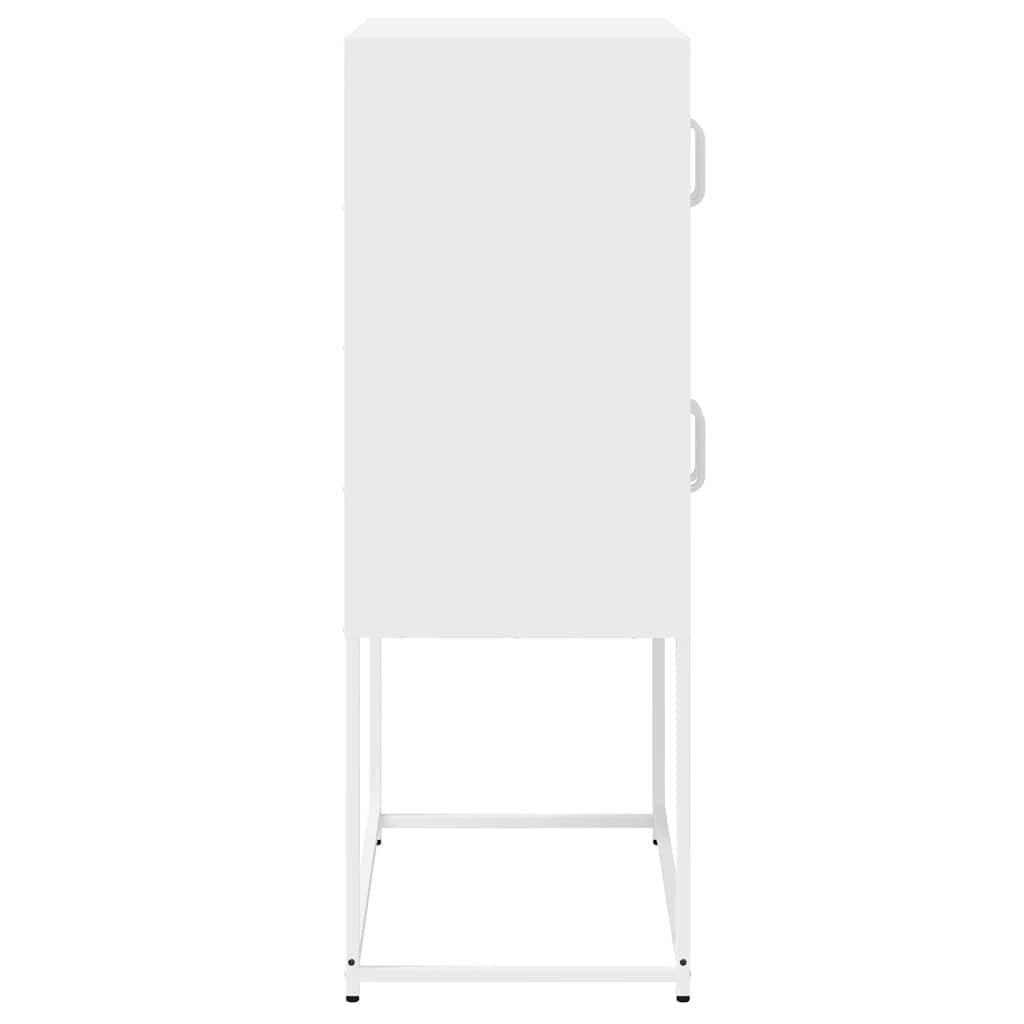 vidaXL Komoda biała 68x39x107 cm stal