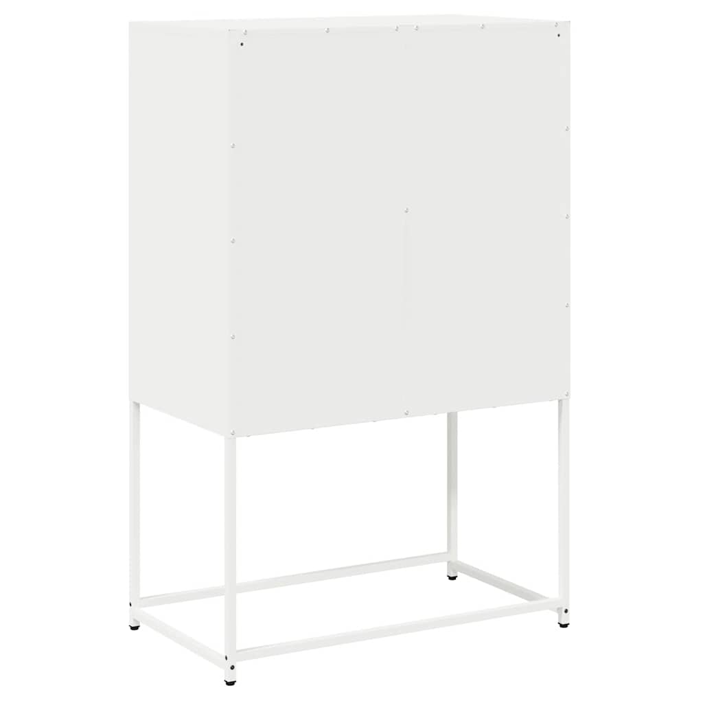 vidaXL Komoda biała 68x39x107 cm stal