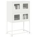 vidaXL Komoda biała 68x39x107 cm stal