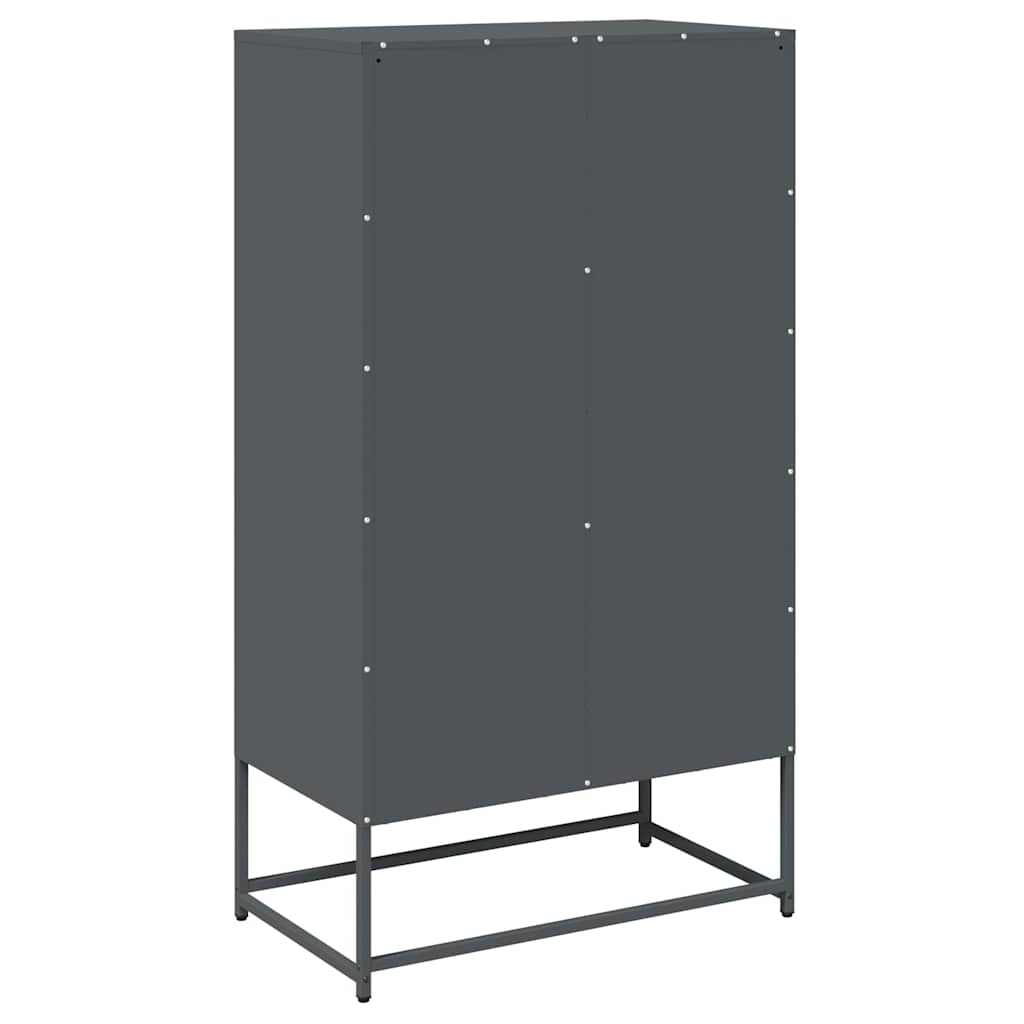 vidaXL Komoda wysoka Antracyt 68x39x123 cm Stal