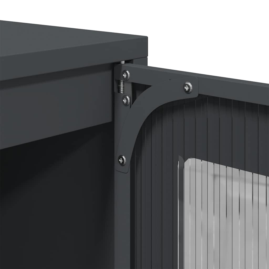 vidaXL Komoda wysoka Antracyt 68x39x123 cm Stal