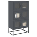 vidaXL Komoda wysoka Antracyt 68x39x123 cm Stal