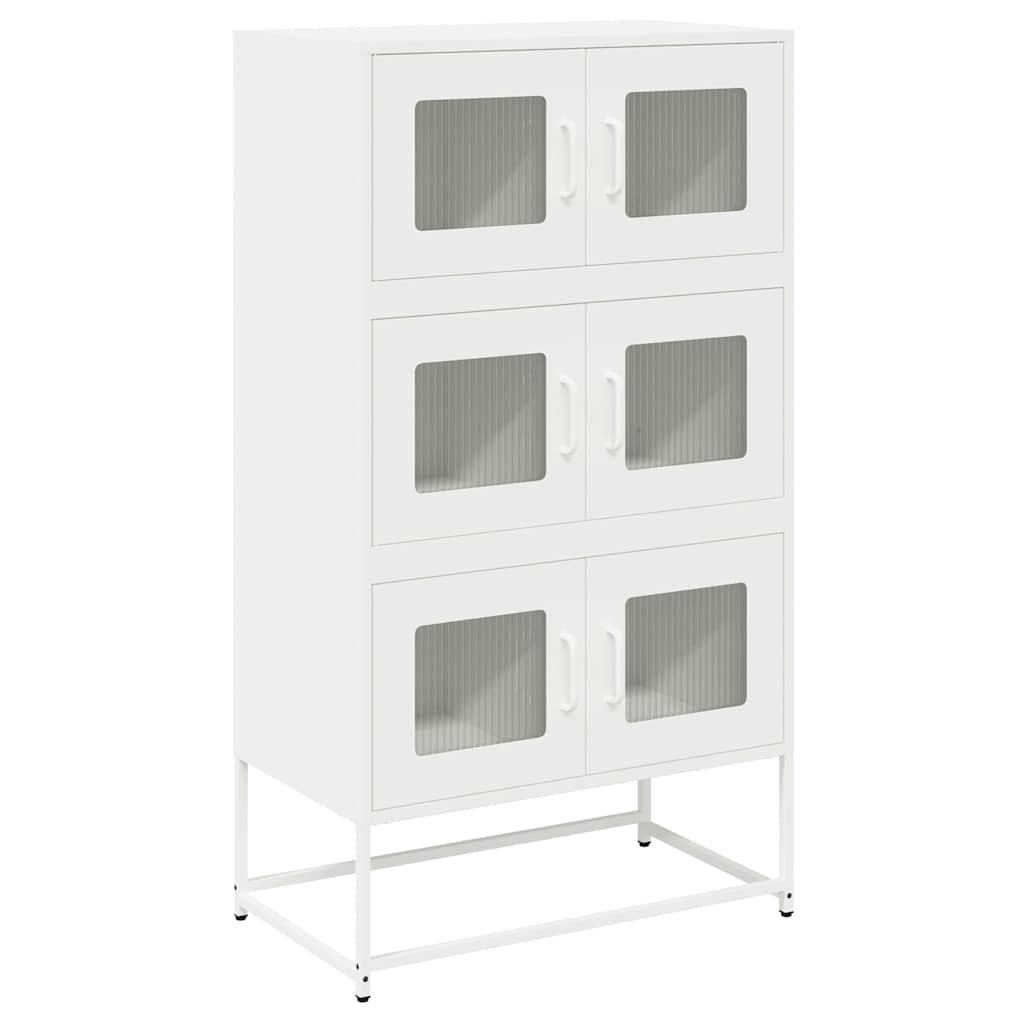 vidaXL Komoda biała 68x39x123 cm stal