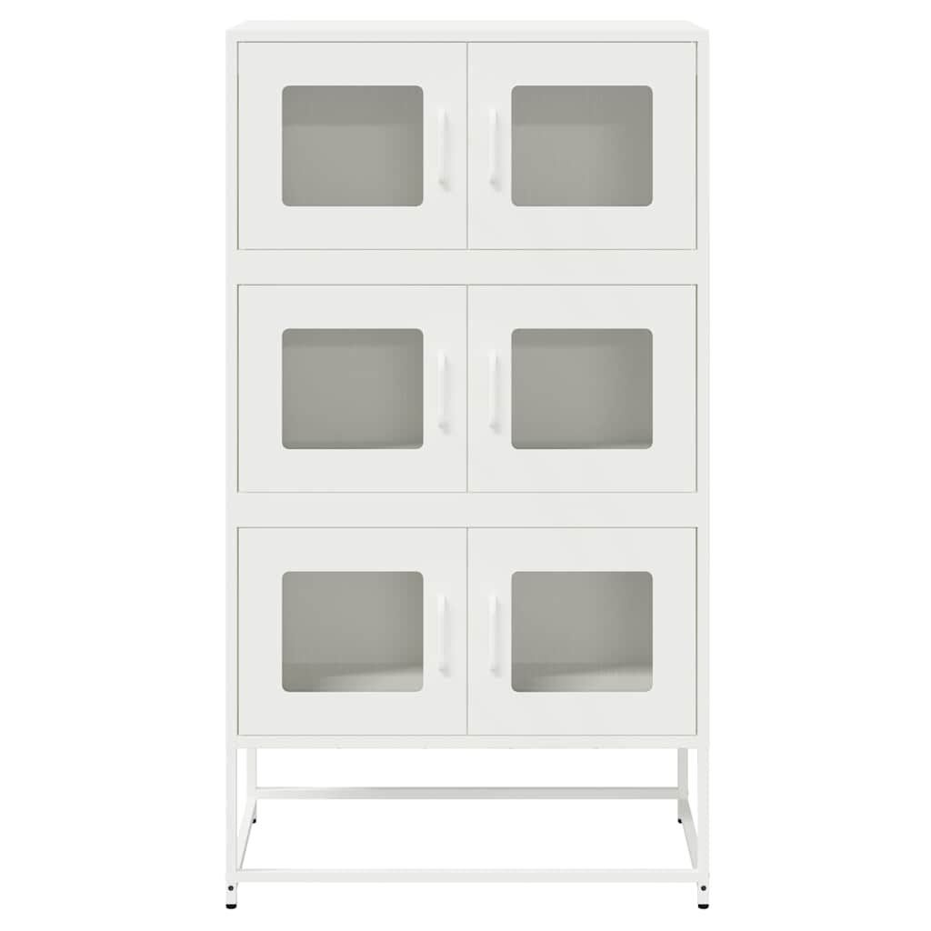 vidaXL Komoda biała 68x39x123 cm stal