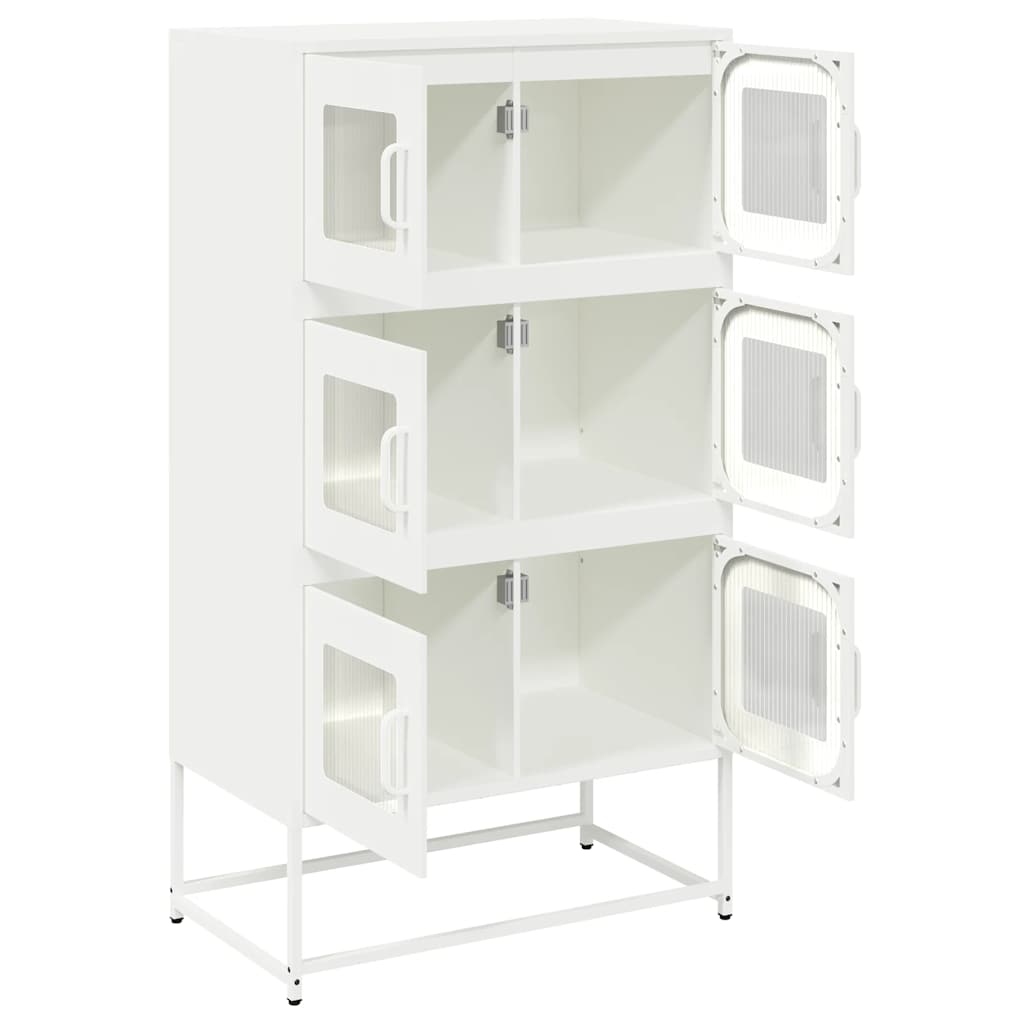 vidaXL Komoda biała 68x39x123 cm stal