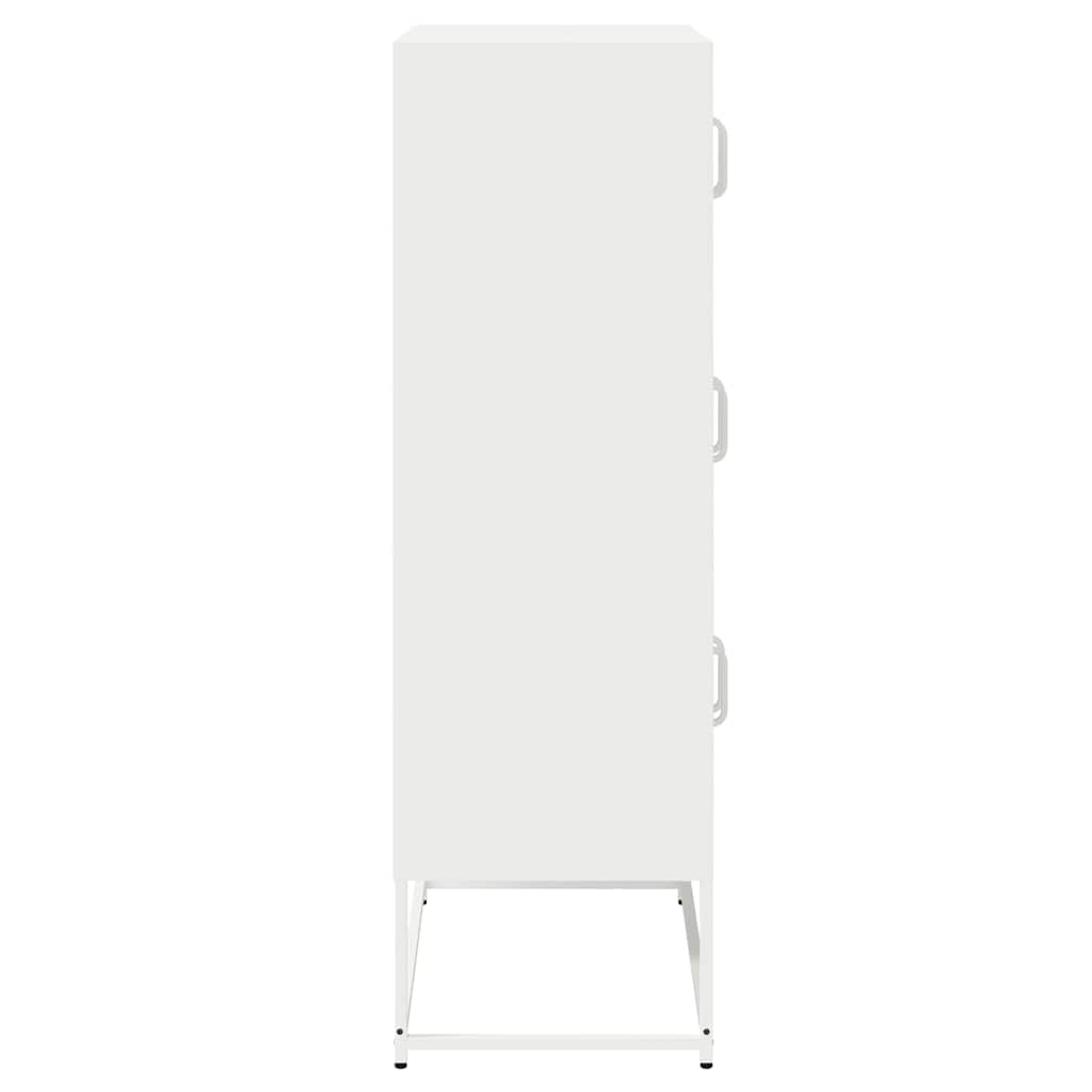 vidaXL Komoda biała 68x39x123 cm stal