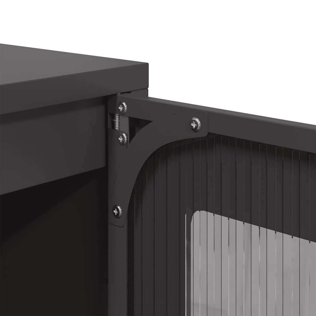 vidaXL Szafka, czarna, 68x39x123 cm, stal