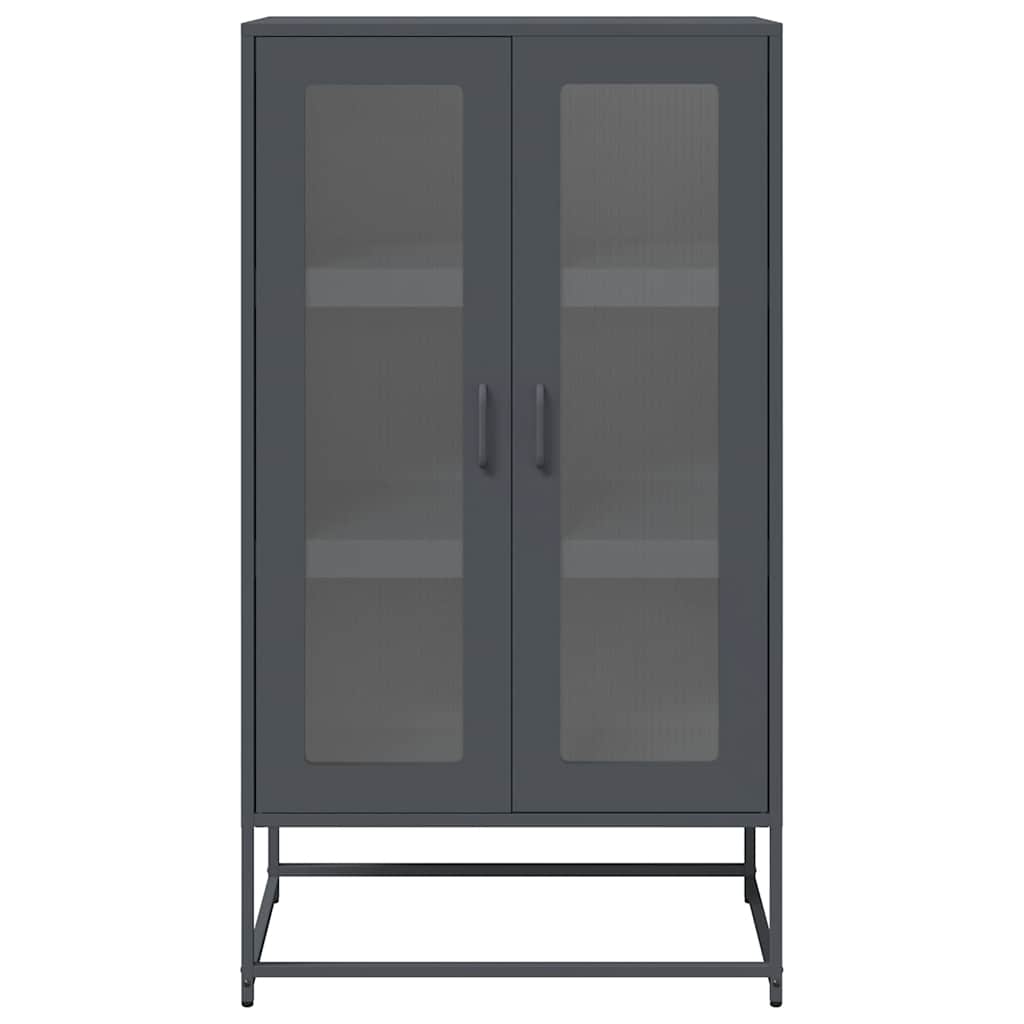 vidaXL Komoda wysoka Antracyt 68x39x123 cm Stal