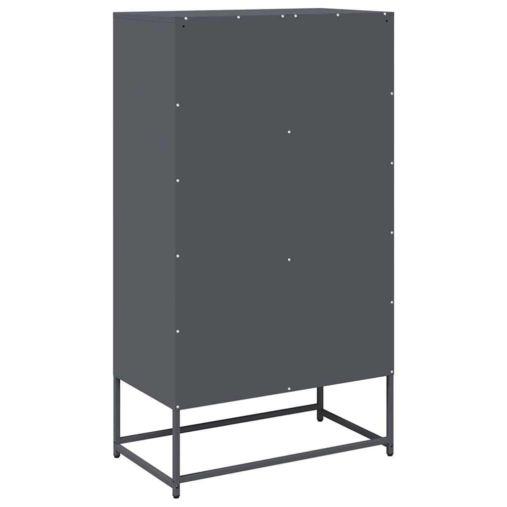 vidaXL Komoda wysoka Antracyt 68x39x123 cm Stal