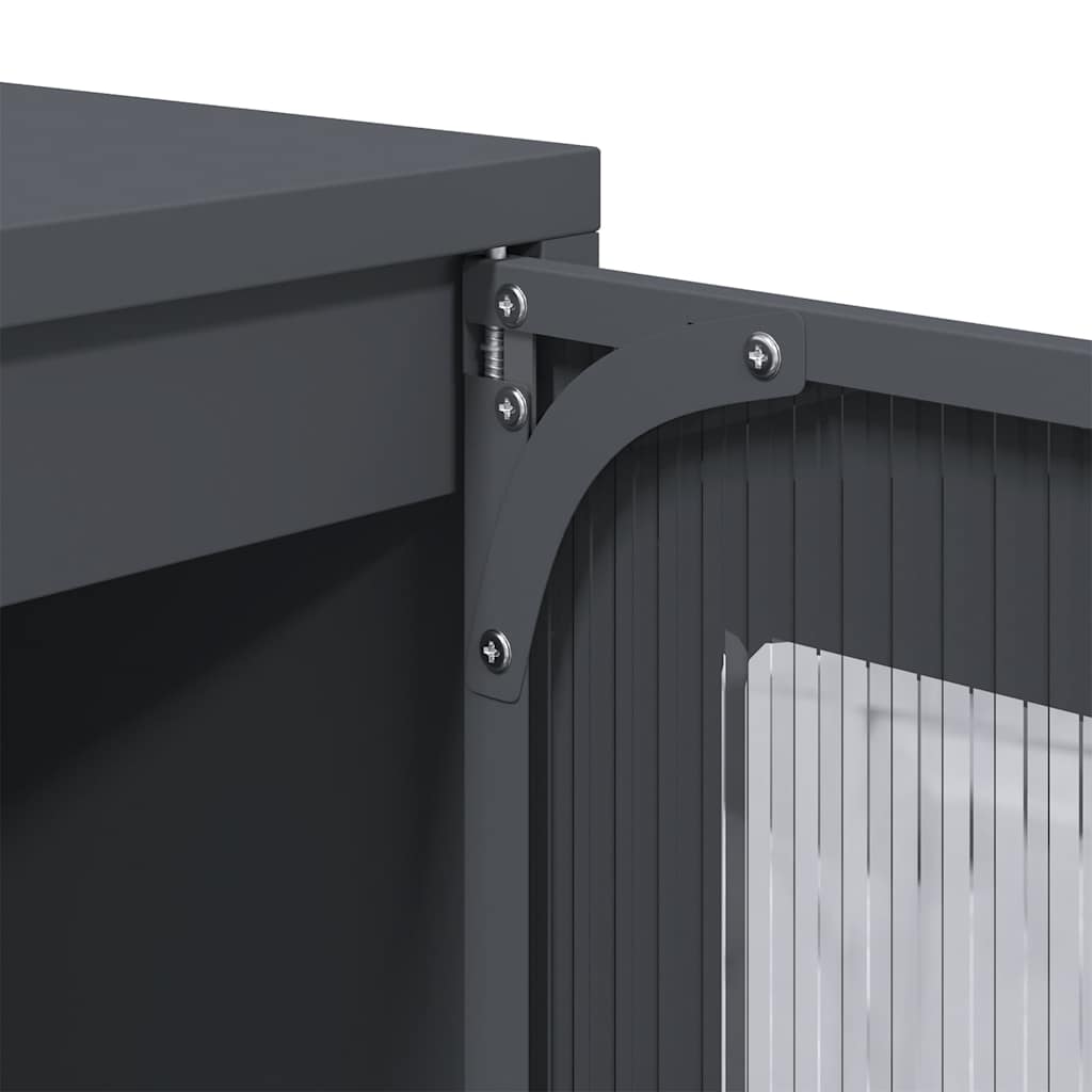 vidaXL Komoda wysoka Antracyt 68x39x123 cm Stal