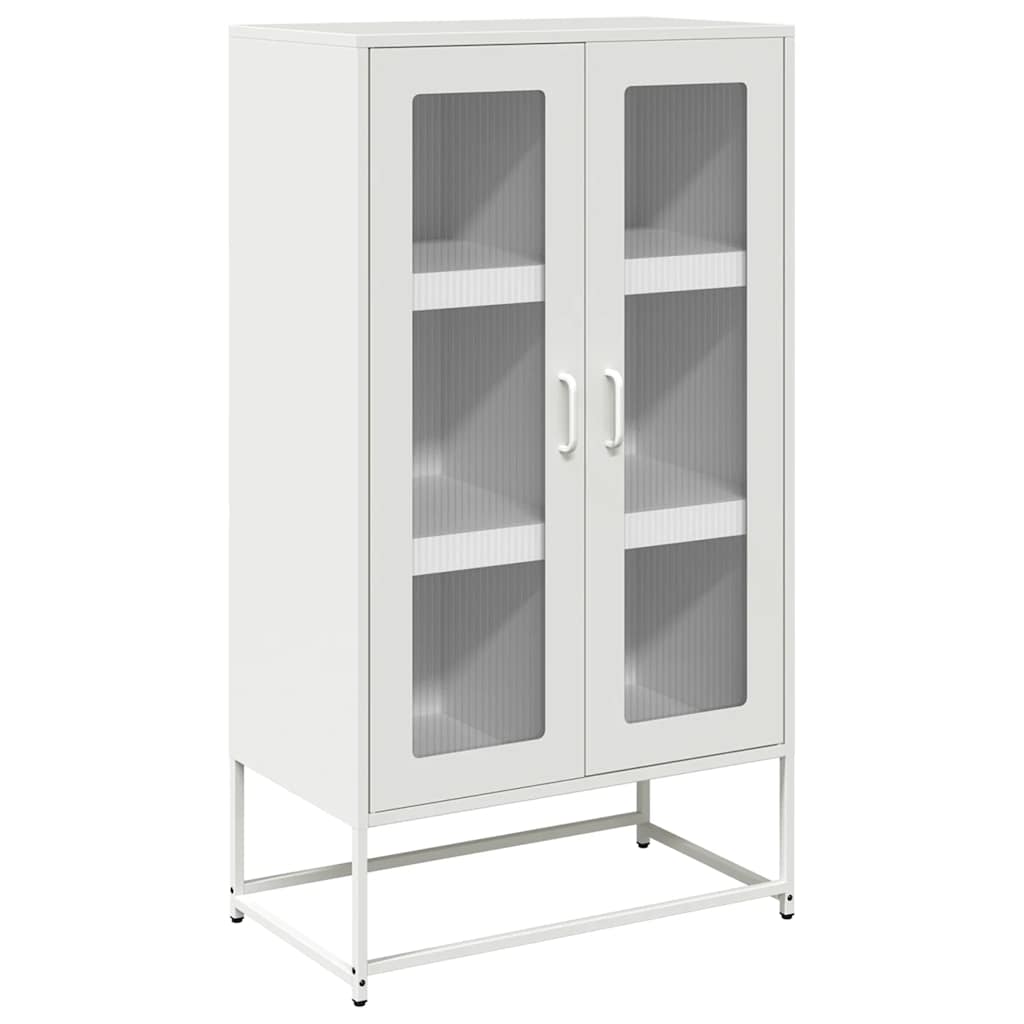 vidaXL Komoda biała 68x39x123 cm stal
