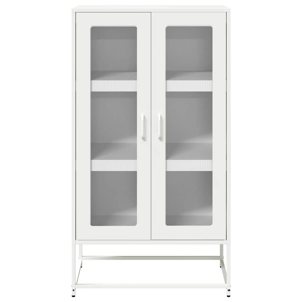 vidaXL Komoda biała 68x39x123 cm stal