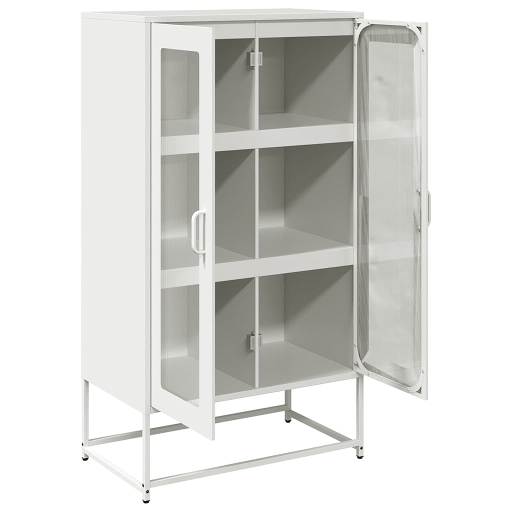 vidaXL Komoda biała 68x39x123 cm stal