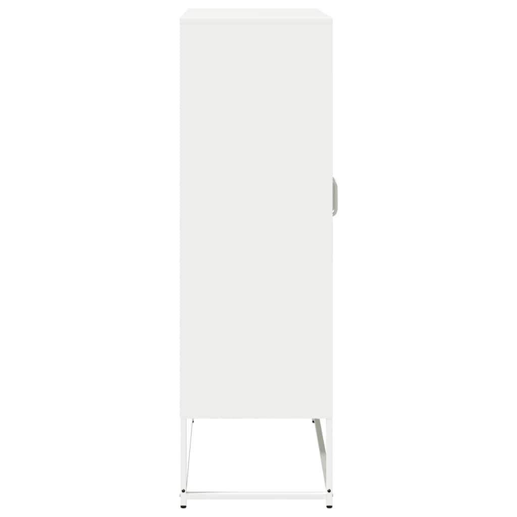 vidaXL Komoda biała 68x39x123 cm stal