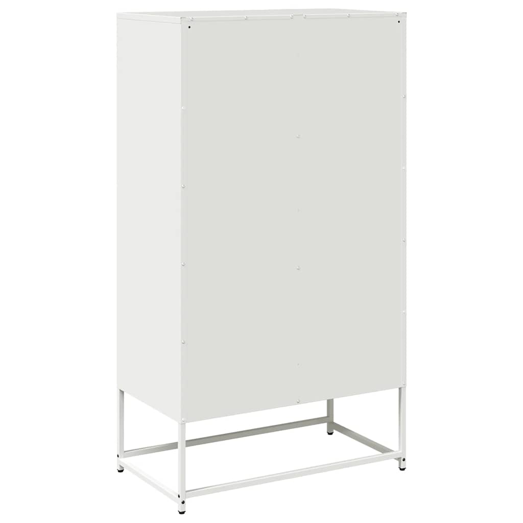 vidaXL Komoda biała 68x39x123 cm stal