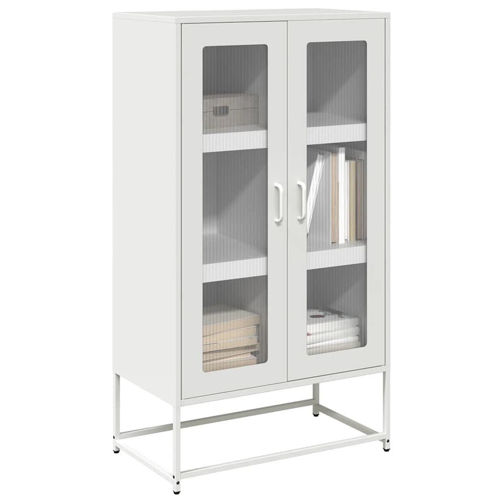 vidaXL Komoda biała 68x39x123 cm stal