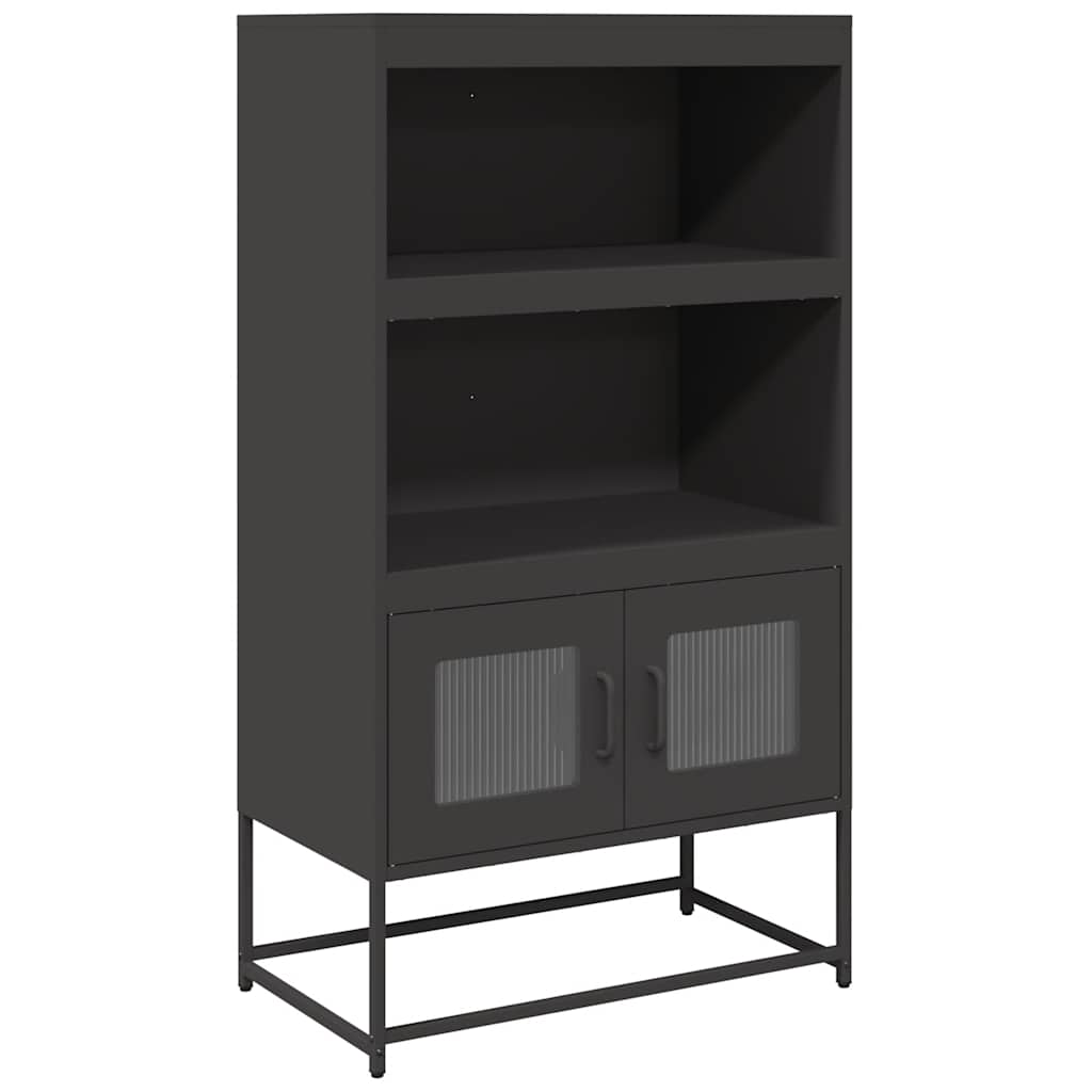 vidaXL Szafka, czarna, 68x39x123 cm, stal