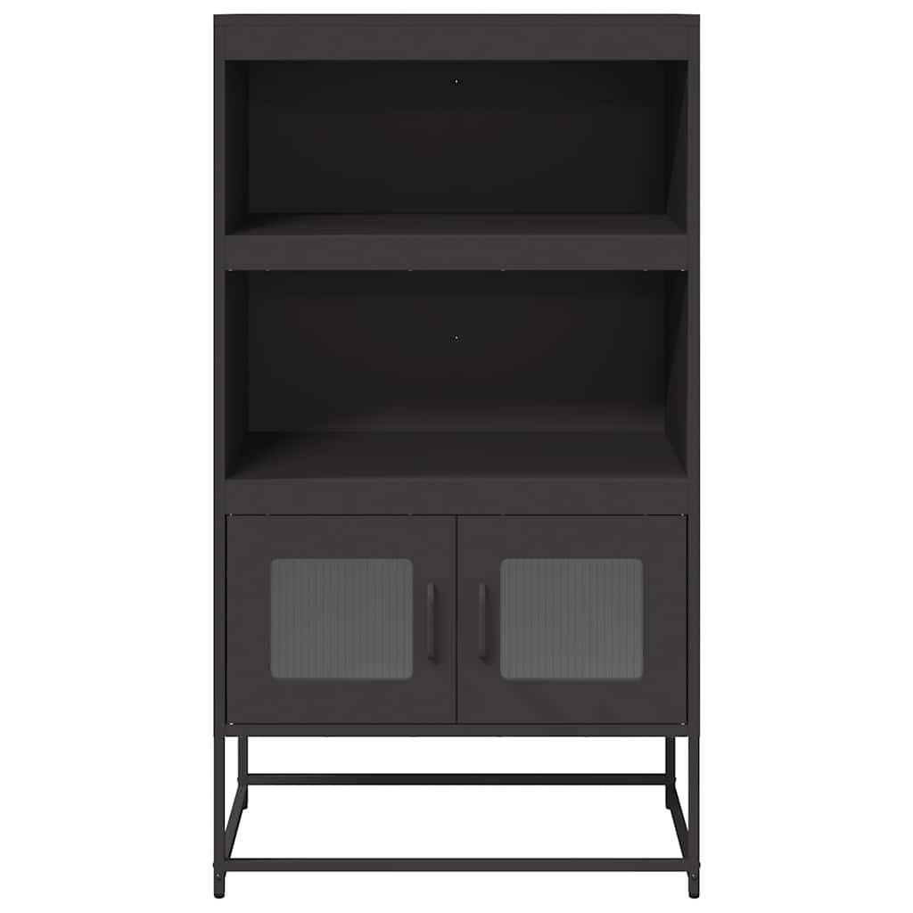 vidaXL Szafka, czarna, 68x39x123 cm, stal