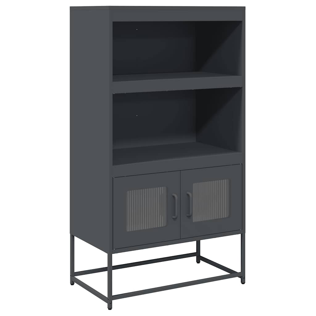 vidaXL Komoda wysoka Antracyt 68x39x123 cm Stal