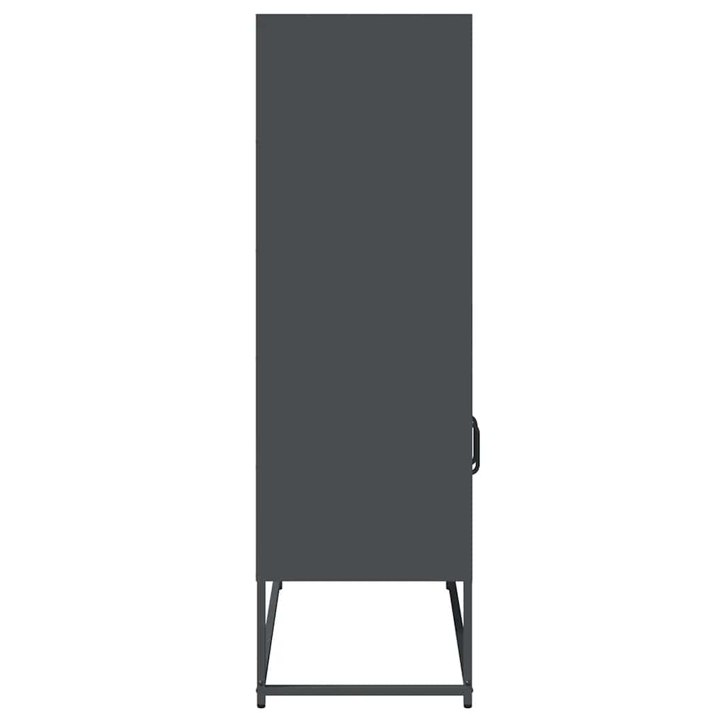 vidaXL Komoda wysoka Antracyt 68x39x123 cm Stal
