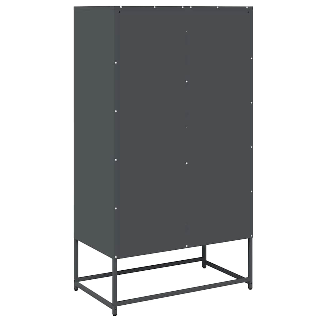 vidaXL Komoda wysoka Antracyt 68x39x123 cm Stal