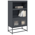 vidaXL Komoda wysoka Antracyt 68x39x123 cm Stal