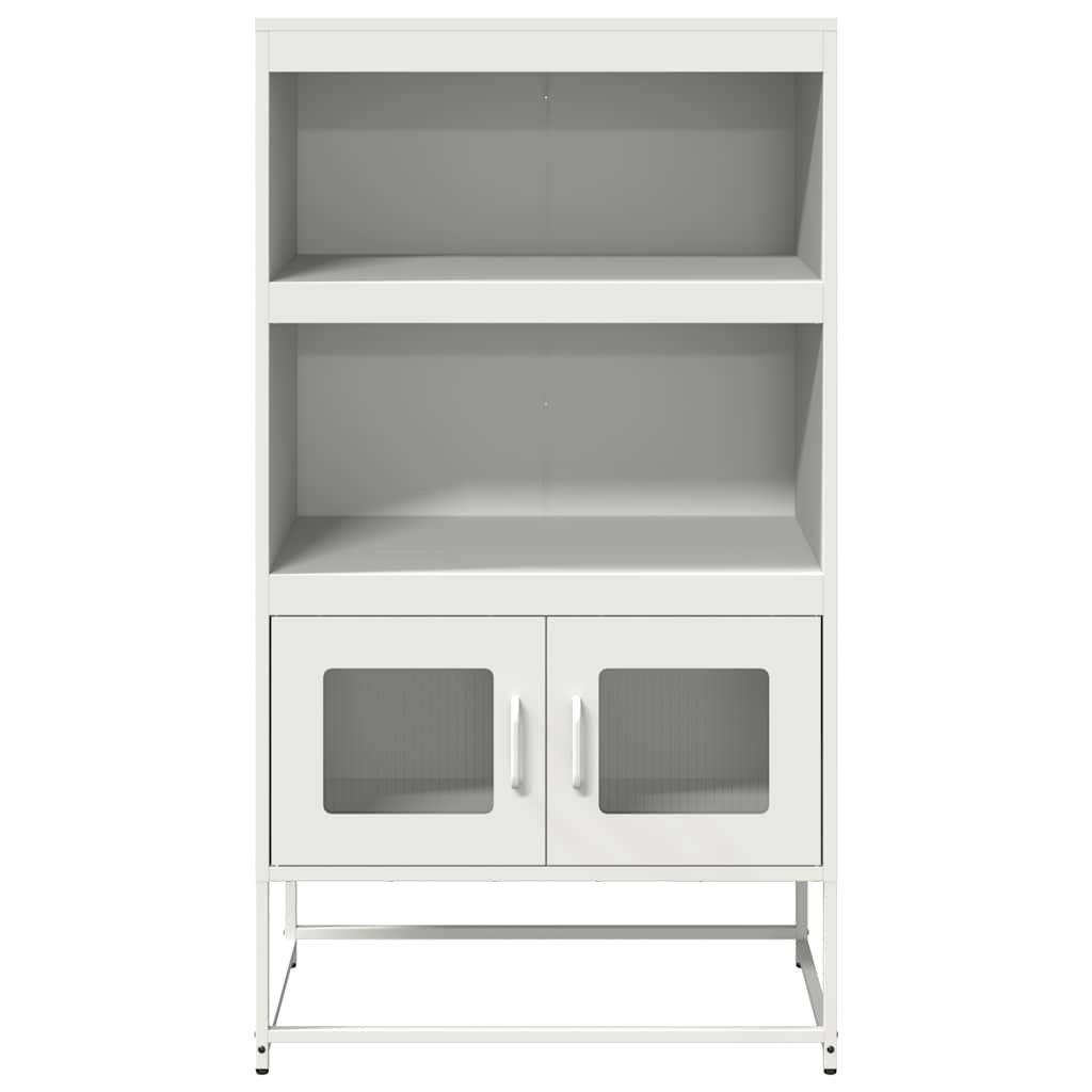 vidaXL Komoda biała 68x39x123 cm stal