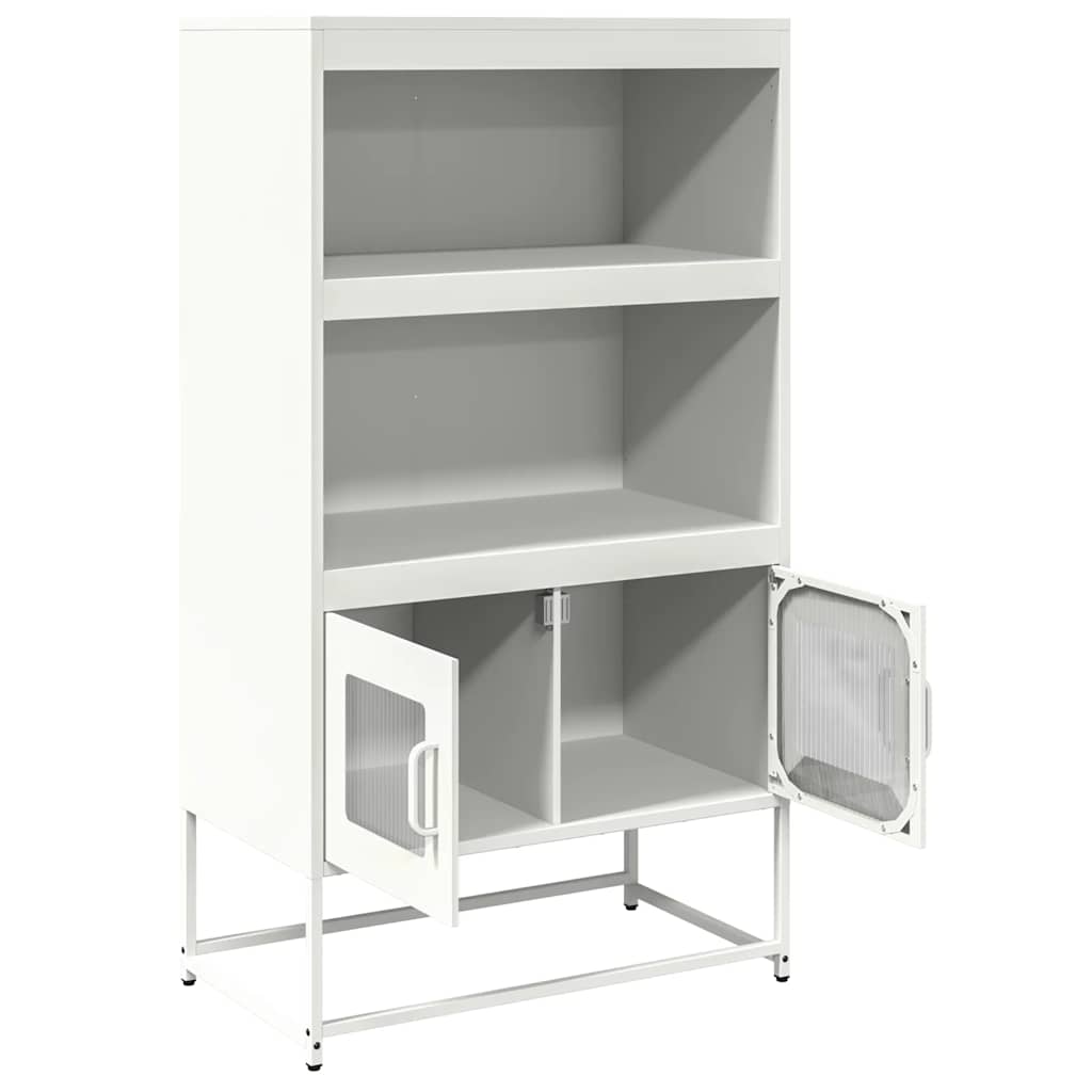 vidaXL Komoda biała 68x39x123 cm stal