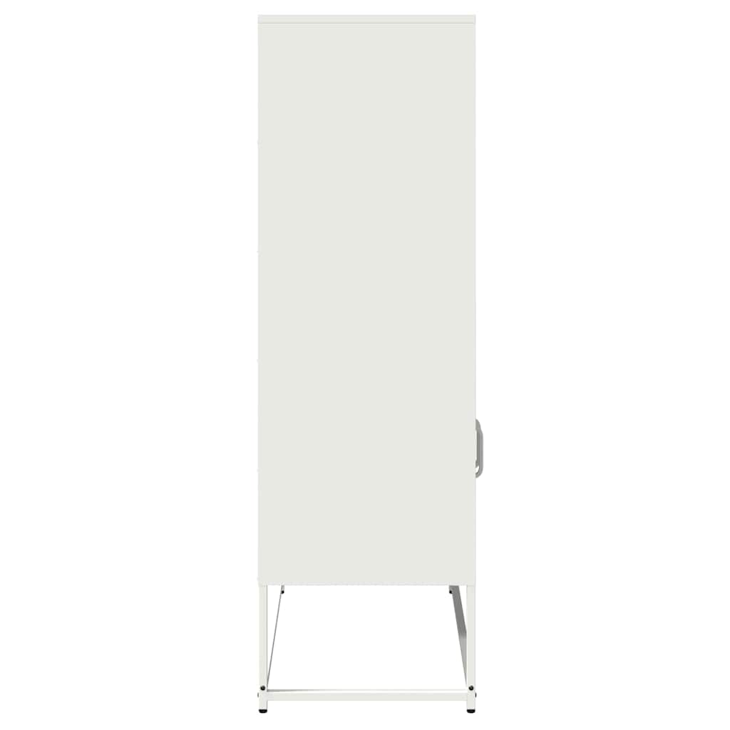 vidaXL Komoda biała 68x39x123 cm stal