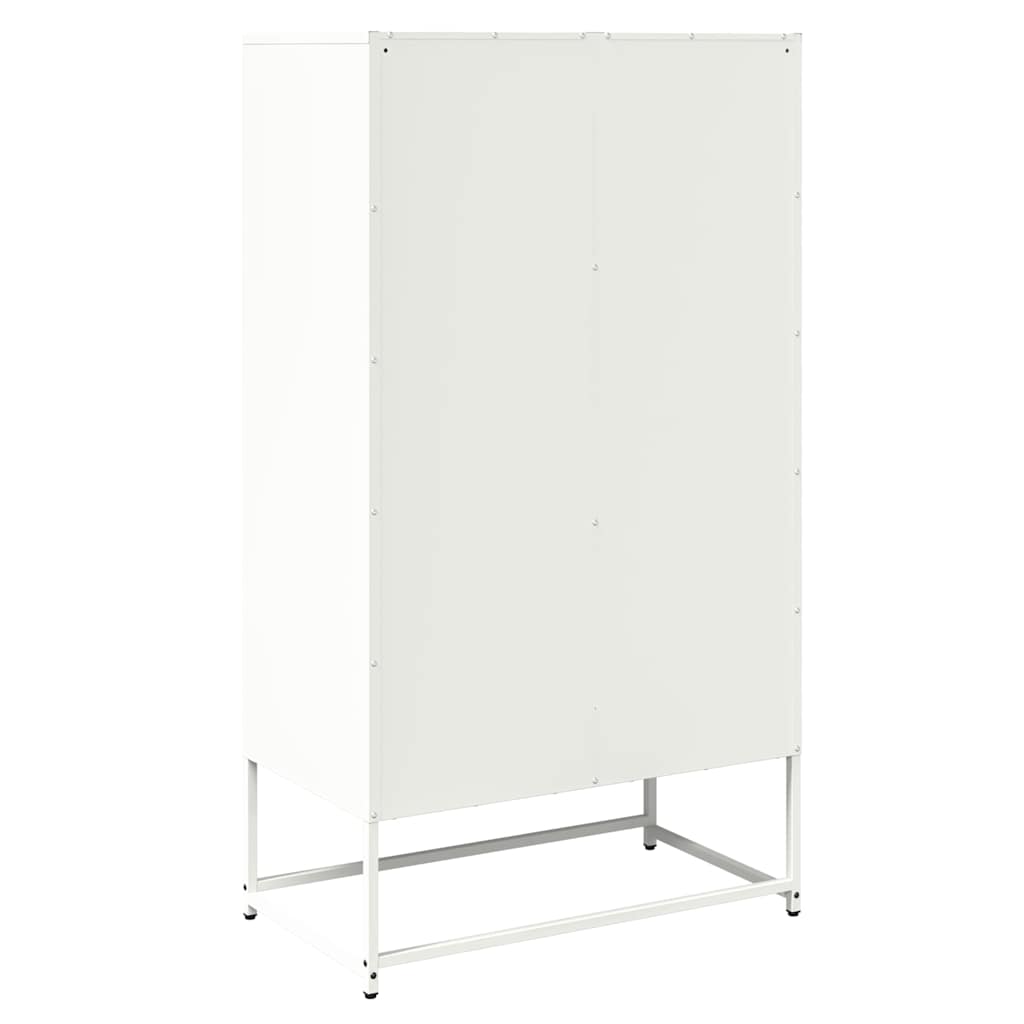vidaXL Komoda biała 68x39x123 cm stal