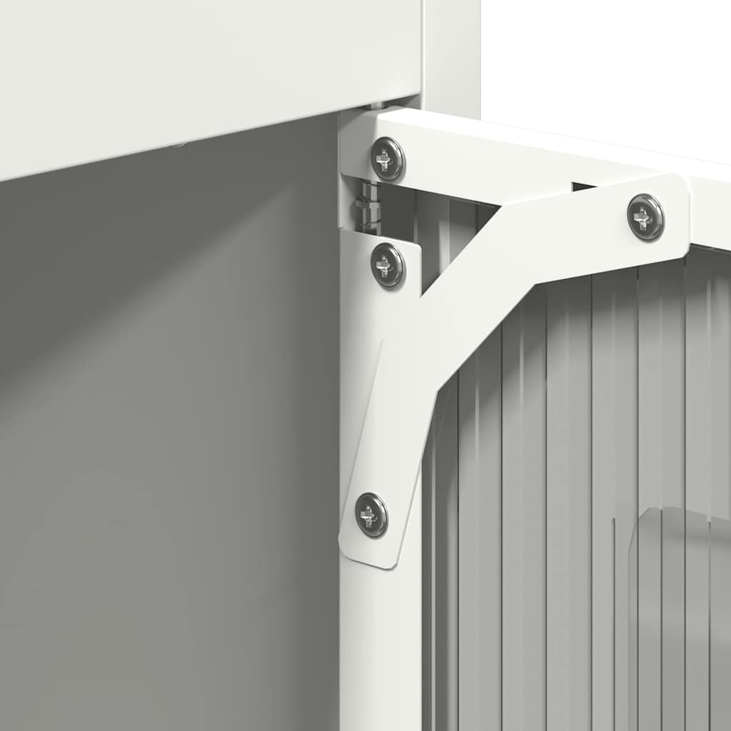 vidaXL Komoda biała 68x39x123 cm stal
