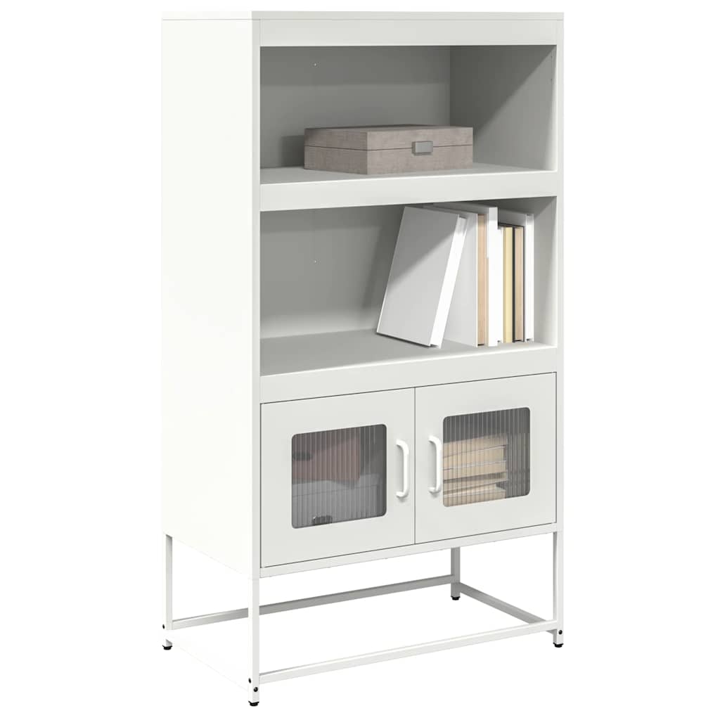 vidaXL Komoda biała 68x39x123 cm stal