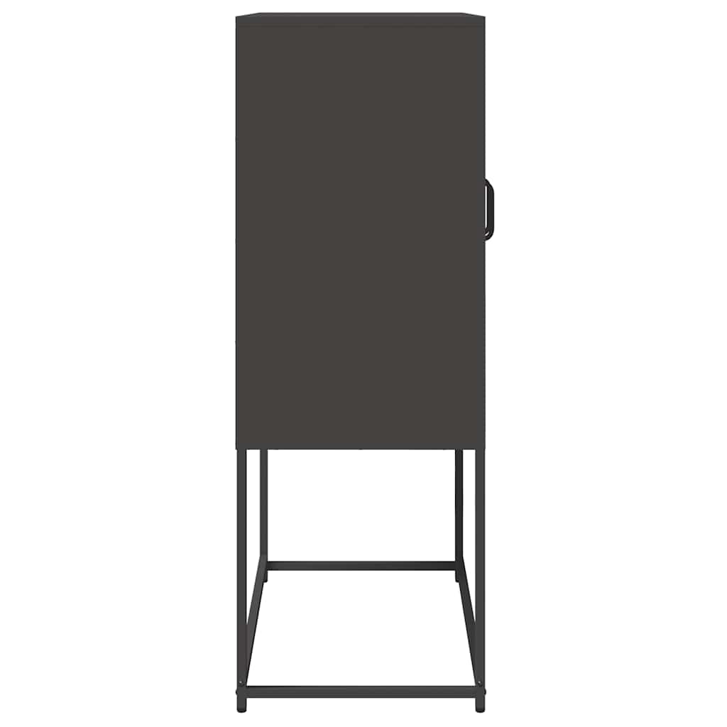 vidaXL Komoda wysoka czarna 68x39x107 cm stalowa