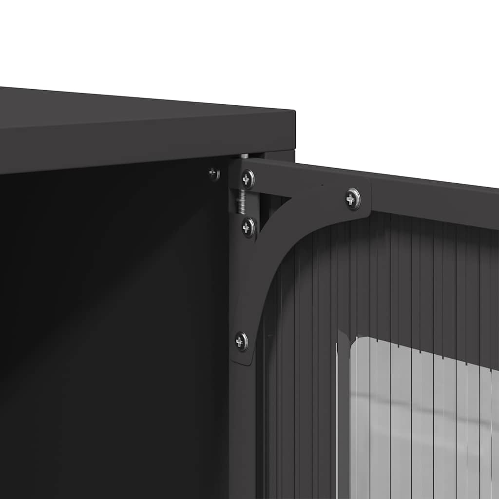 vidaXL Komoda wysoka czarna 68x39x107 cm stalowa