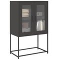 vidaXL Komoda wysoka czarna 68x39x107 cm stalowa