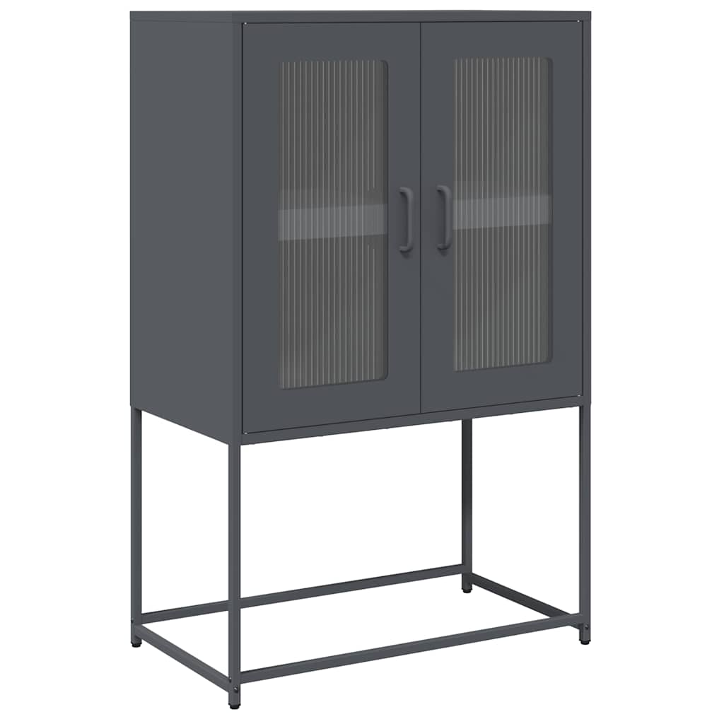 vidaXL Komoda wysoka Antracyt 68x39x107 cm Stal