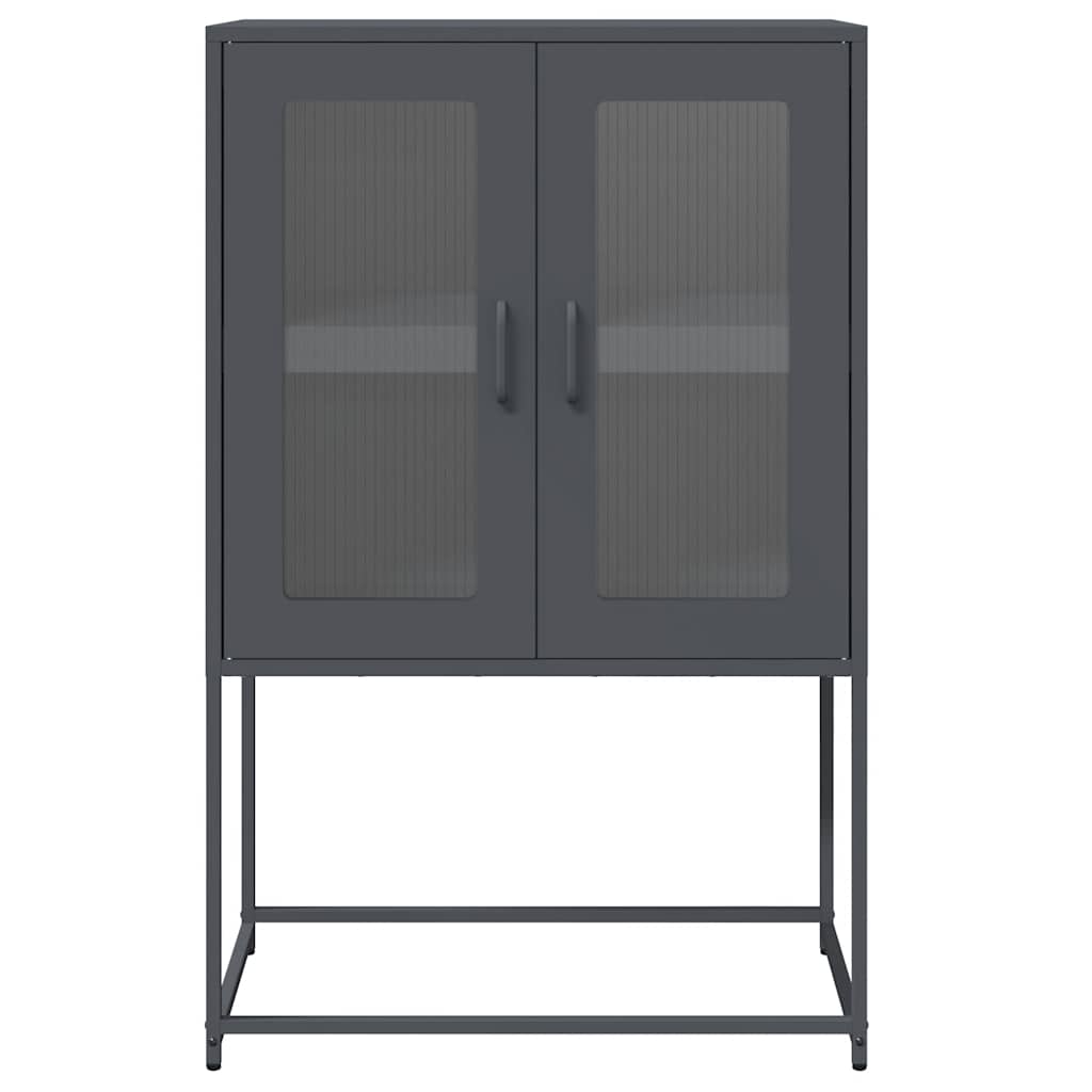 vidaXL Komoda wysoka Antracyt 68x39x107 cm Stal