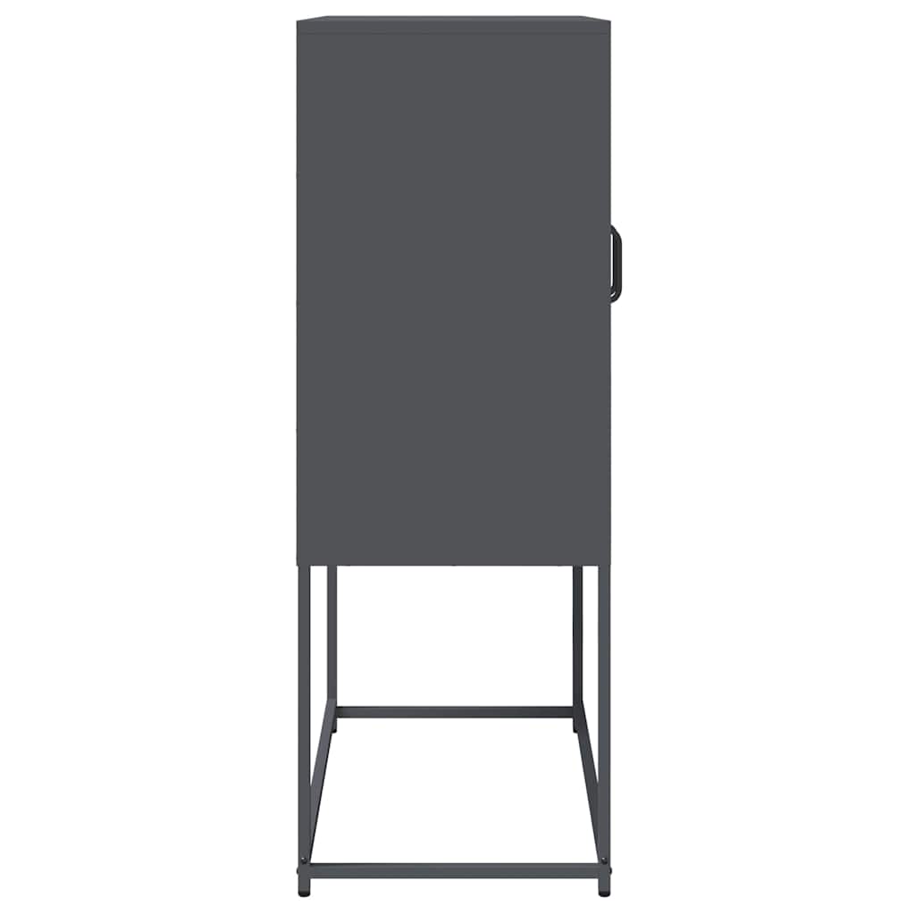 vidaXL Komoda wysoka Antracyt 68x39x107 cm Stal