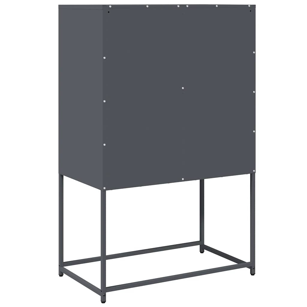 vidaXL Komoda wysoka Antracyt 68x39x107 cm Stal