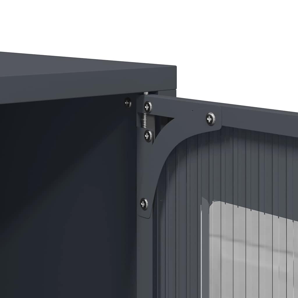 vidaXL Komoda wysoka Antracyt 68x39x107 cm Stal