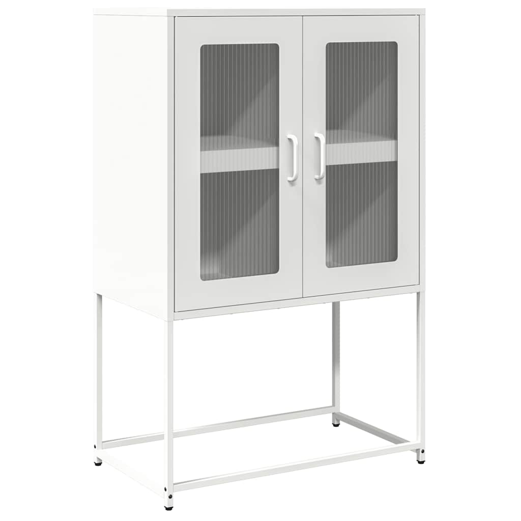 vidaXL Komoda biała 68x39x107 cm stal