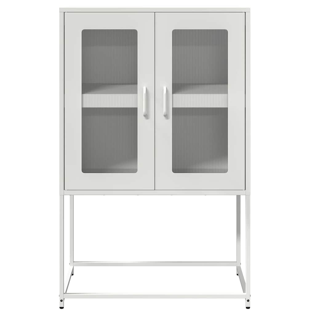 vidaXL Komoda biała 68x39x107 cm stal