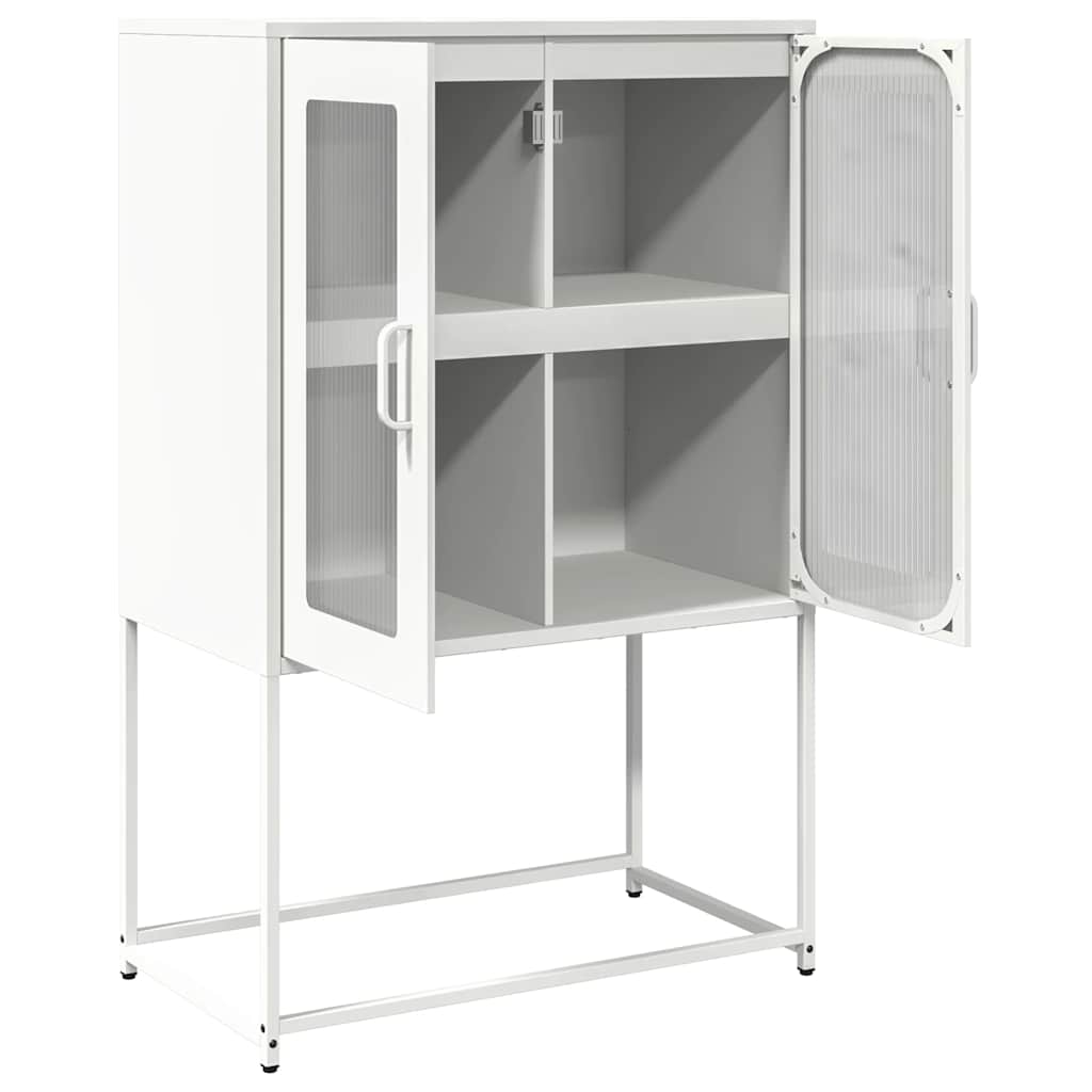 vidaXL Komoda biała 68x39x107 cm stal